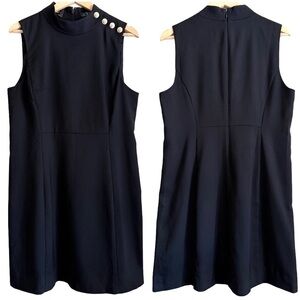 J. CREW Nova Fides Virgin Wool Blend Preppy Formal High-Neck Sheath Dress Sz 12